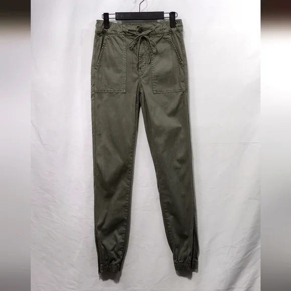 American Eagle Super Stretch Jogger Women's 4 Green High-Waisted Cargo Utility - Picture 3 of 11